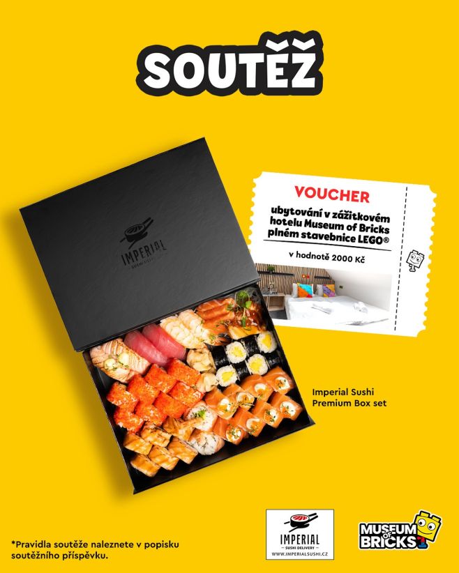 🍣 SOUTĚŽ O IMPERIAL SUSHI A UBYTOVÁNÍ! 🏰 Chcete si pochutnat na Imperial Sushi Premium Box setu 🤤 a navíc si užít parádní...